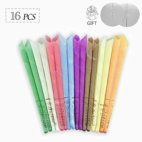 Ear Candles 16 Pezzi 8 Colori Cera Dapi Naturale Candela Hollow Blend Therapy Ridurre Lacufene Salute Cura Delle Orecchie Trattamento Pulizia