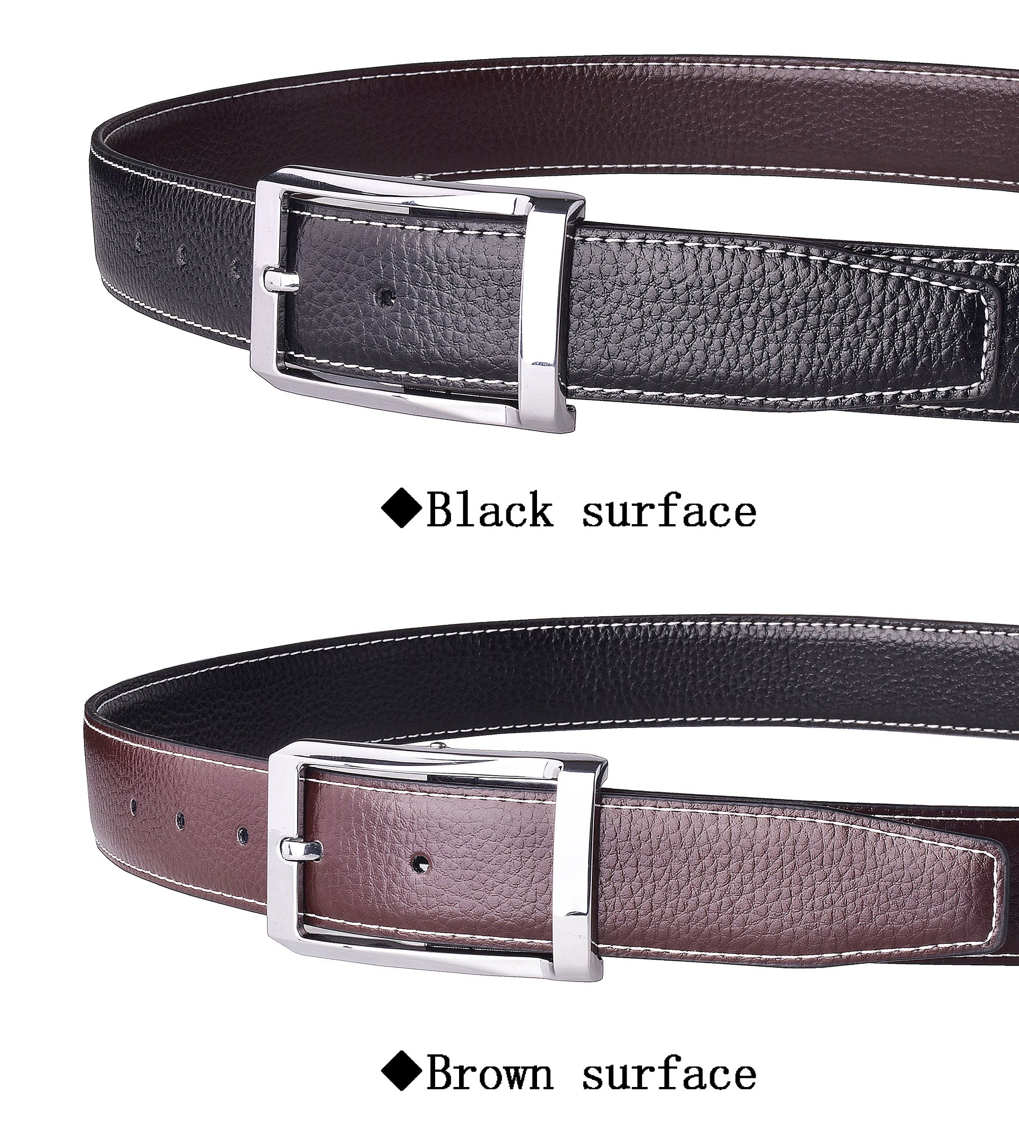 Men\'s Dress Belt Leather Reversible 1.25\