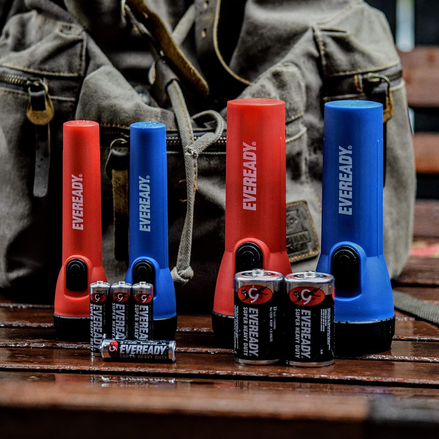 Eveready LED Flashlight, 4-Pack, Bright and Durable, Batteries Included