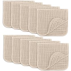 Comfy Cubs Muslin Burp Cloths 20" x 10", Pack of 10