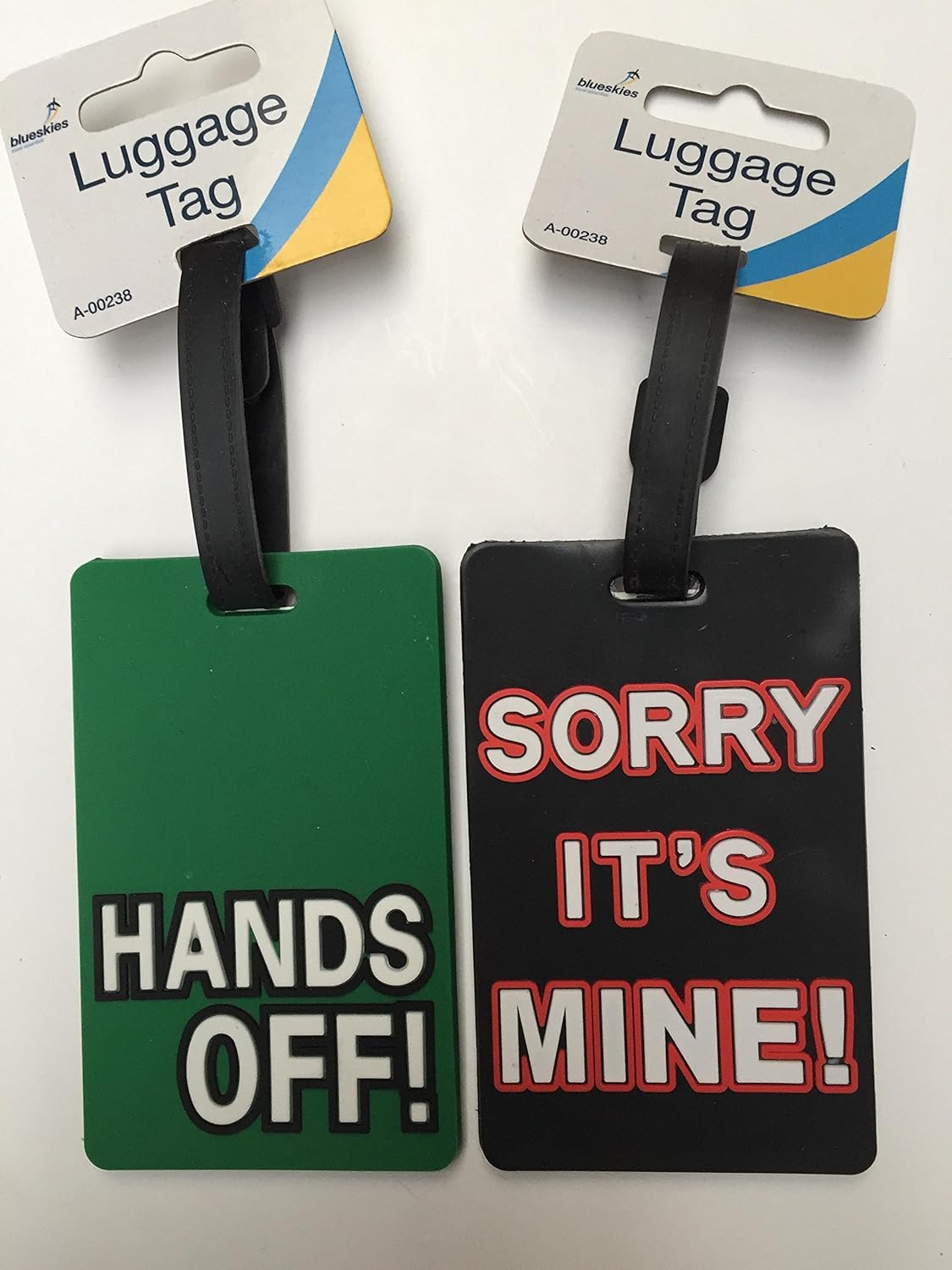 hands off luggage tag