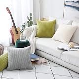 Home Brilliant Grey Cushion Cover Striped Corduroy 45x45 cm Set of 2 view 6