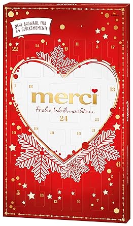 Merci Adventskalender Festliche Köstlichkeiten Aus Der Großen Vielfalt Von Merci In 24 Türchen Verteilt 1 X 250g