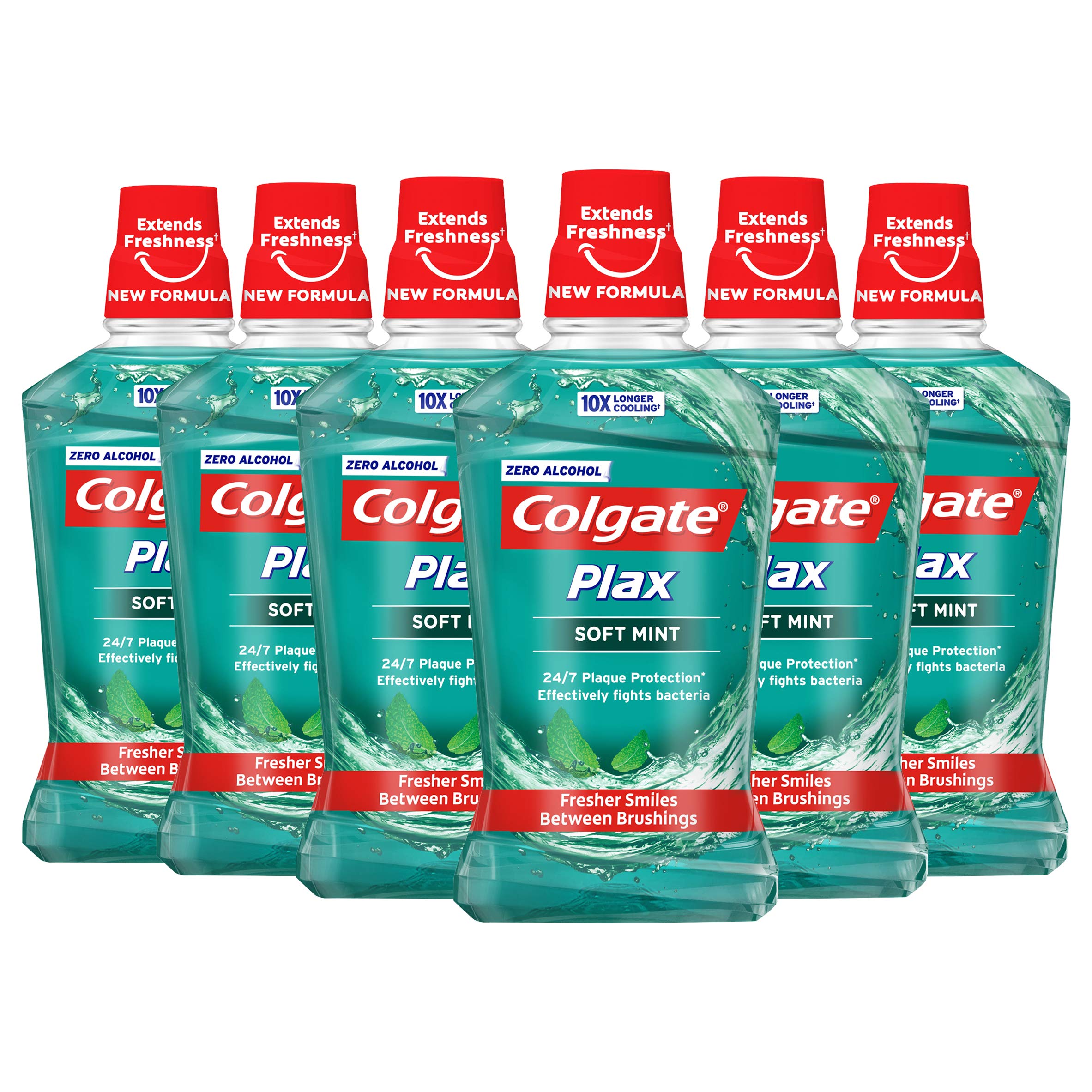 Colgate Plax Soft Alcohol Free Mouthwash, Soft Mint, 500 ml - Pack of 6