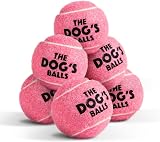 The Dog's Balls Pink Small 6-Pack Dog Tennis Balls - Floats Non-Abrasive