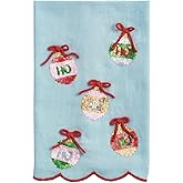 Mud Pie Christmas Ornament Sequin Towel