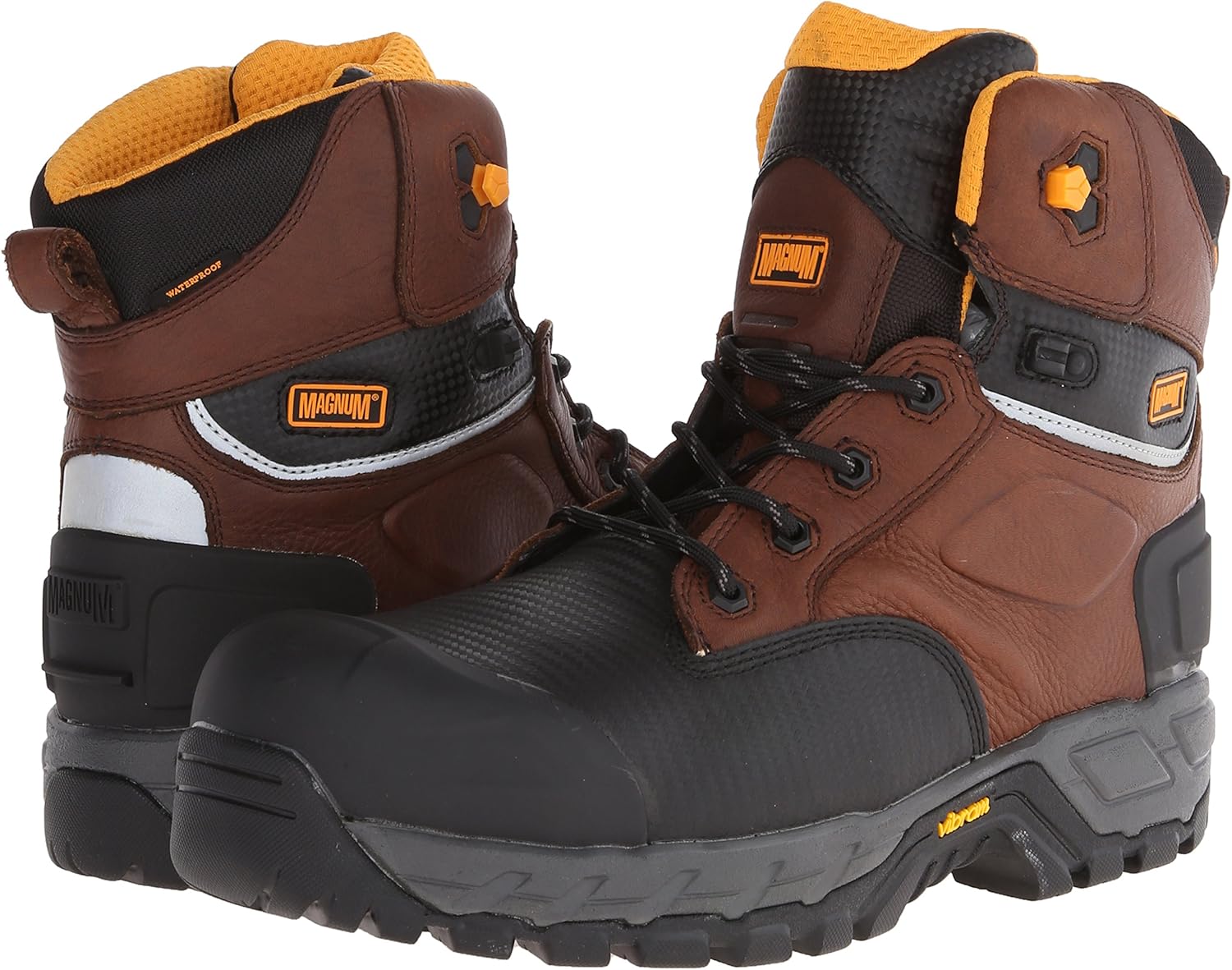 MAGNUM Mens Halifax 6.0 Comp Toe CP Waterproof Work Boot 7 M US Coffee