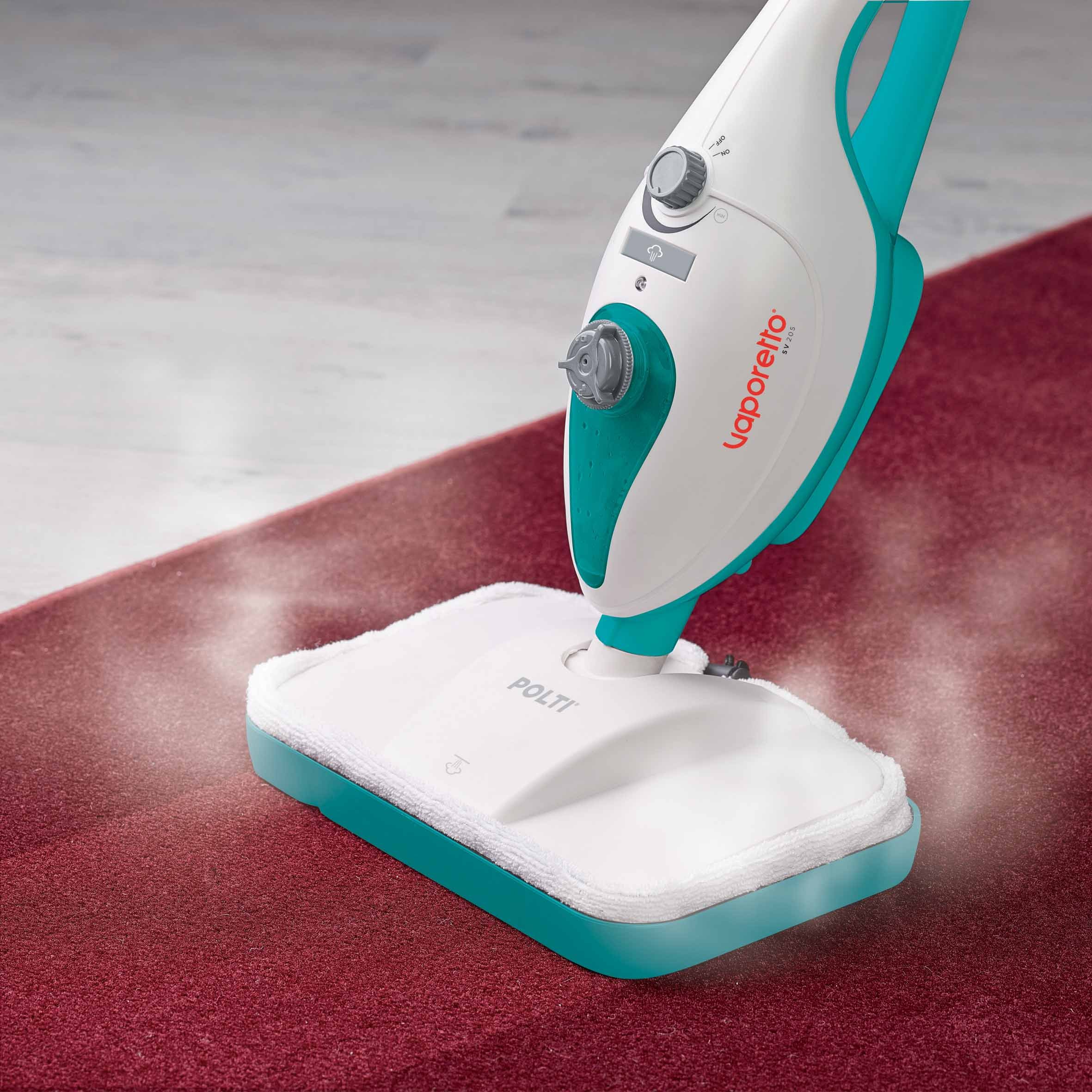 Polti Vaporetto SV205 Pack (Steam Broom and Portable Cleaner) + 2 Cloths \u0026  2 Covers Steam Broom White and Blue- Buy Online in Andorra at  andorra.desertcart.com. ProductId : 131563748.