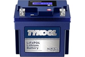 TYKOOL YTX5L-BS High Performance lithium LiFePO4 Motorcycle Battery,12.8V 3Ah,180CCA,Built in BMS,Powersports Battery,for ATV,4 wheeler,quad,dirt bike,Scooter,Lawn Mower,Generator