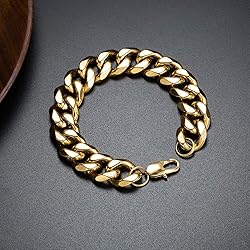 SANNYRA 18k Real Gold Plated Curb Cuban Chain
