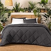 Ivy Union Comforter Set - Comfy, Breathable, All Season - Down Alternative Comforter & Shams - Ultra-Soft, Fluffy, Lightweight - Diamond Stitch Quilting for Durability (Twin/Twin XL, Forged Iron Grey)