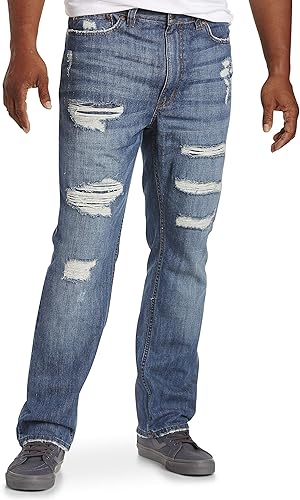 men's big and tall distressed jeans