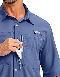 Men's Fishing Shirts with Zipper Pockets UPF