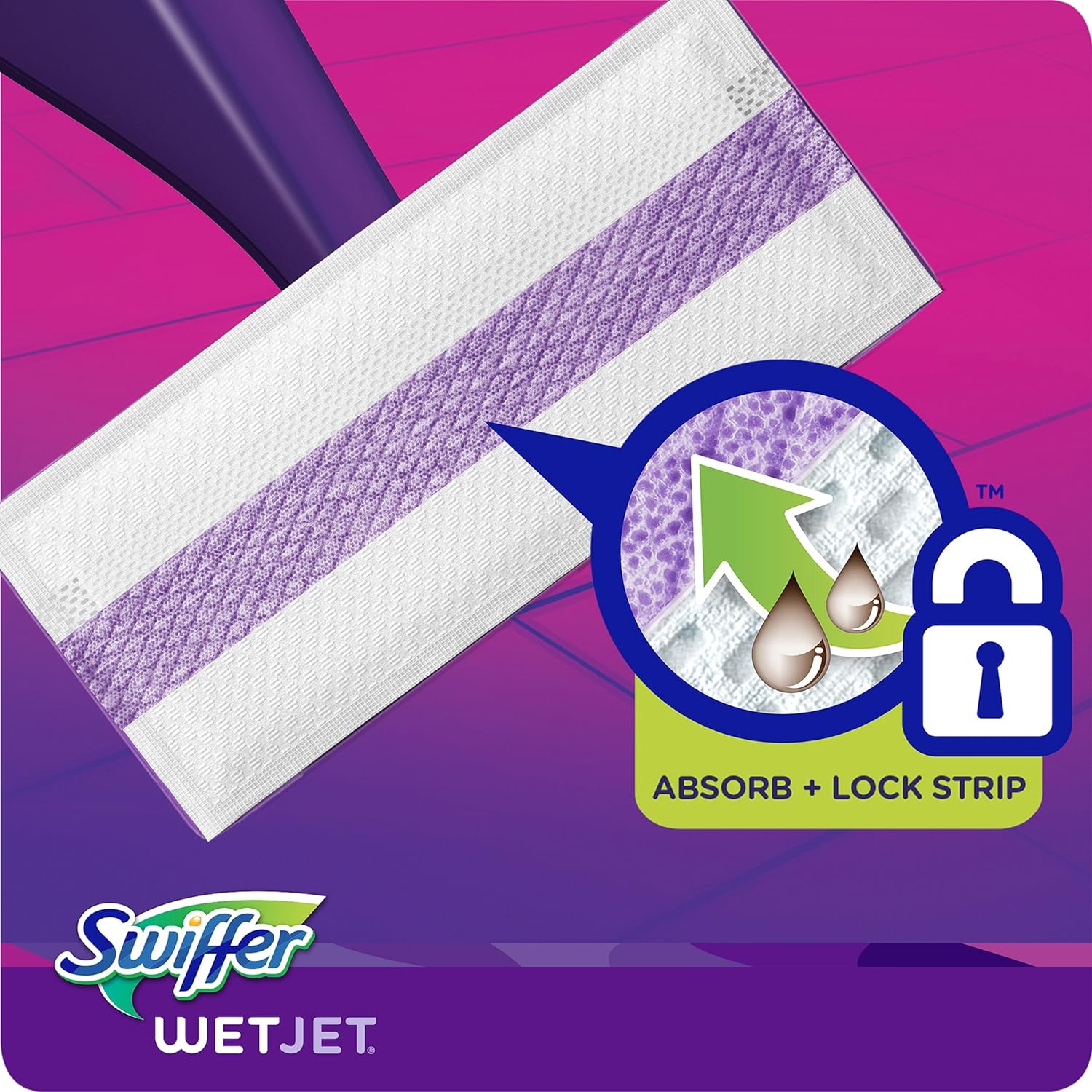 Swiffer Wetjet Hardwood Mop Pad Refills for Floor Mopping and Cleaning, All Purpose Multi Surface Floor Cleaning Product, 17 Count: Health & Personal Care
