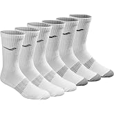 Saucony Men's RunDry Mesh Ventilating Comfort Fit Performance Crew Socks, Available in L-XL (3, 6, 12 Pairs)