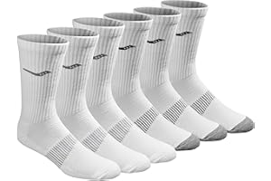 Saucony mens Multi-pack Mesh Ventilating Comfort Fit Performance Crew SocksRunning Socks