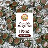 Chocolate Starlight Mints, 1 Pound Bag, Individually Wrapped, Hard Candy | Rich Cocoa Mint Flavor, Mint Chocolate &amp; Starlite Mints, Premium Hard Candy, Great For Offices, Buffets, Parties, Gifting