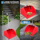 TDBS The Dustpan and Brush Store Long Handled Dustpan 92cm Red Garden Scoop view 6
