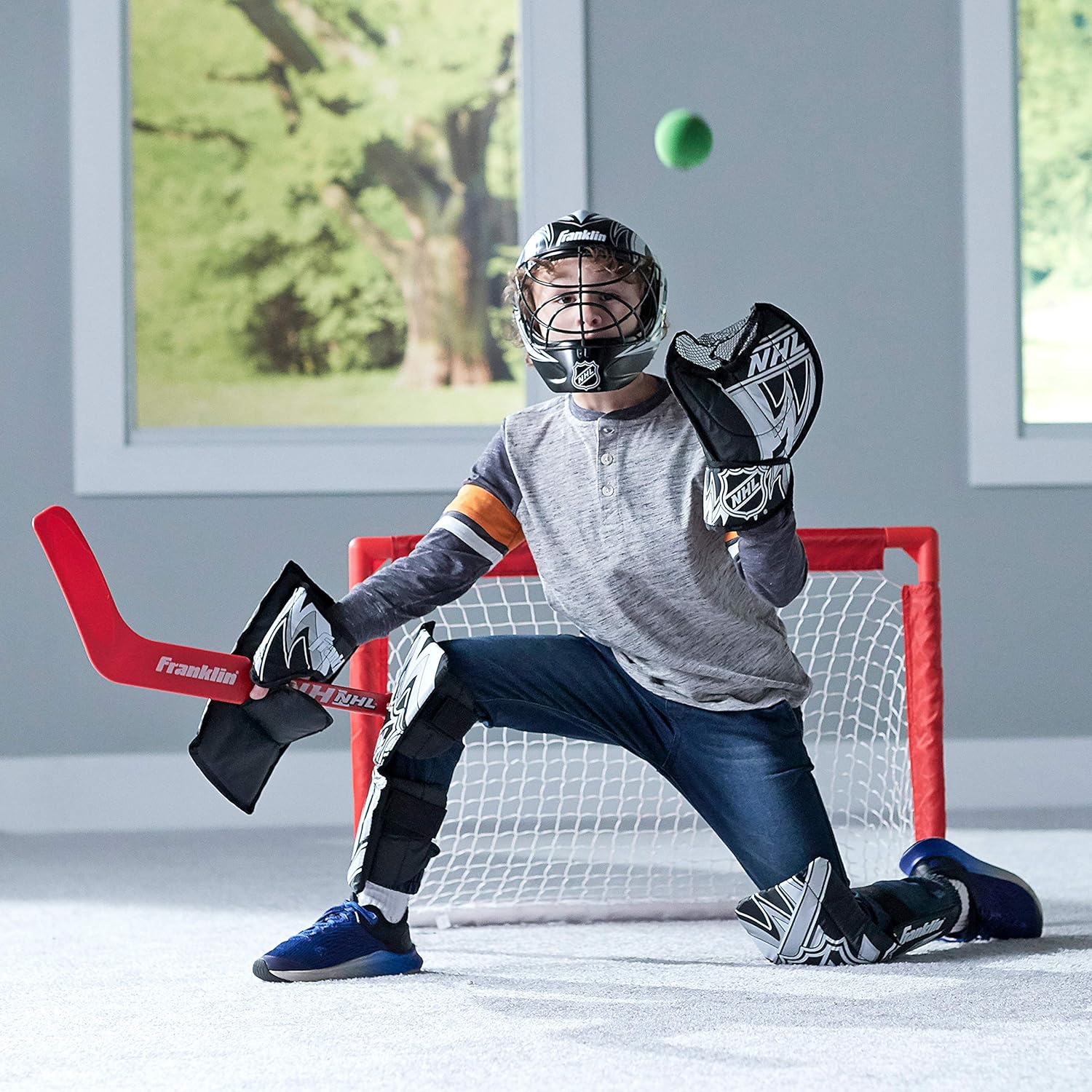 Franklin Sports 12436 NHL Mini Hockey Goalie Equipment with Mask Set : Hockey Puck : Sports & Outdoors