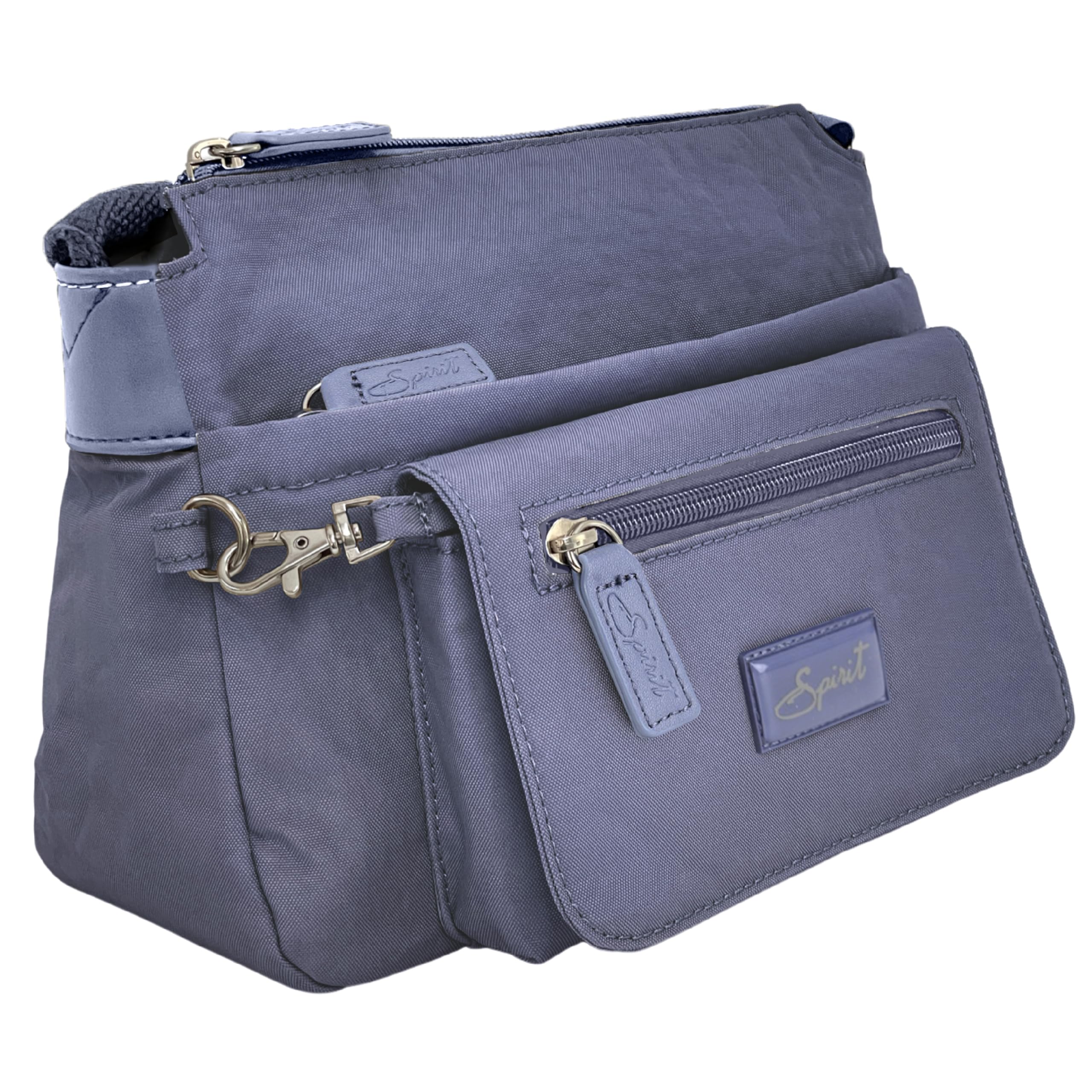 Spirit - Waterproof Crossbody Bag - Unisex Lightweight Travel Bag - Multiple Pockets & Adjustable Shoulder Strap - Small Size - Blue Jean - Crossbody Bag