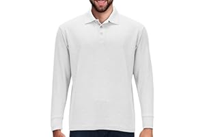 Premium Wear Men's Long Sleeve Polo Shirts – Stain Guard Polo Shirts for Men