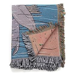 Shesyuki Boho Throw Blanket Reversible Cotton
