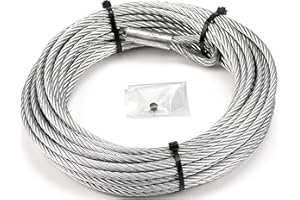 WARN 100973 Service Part - Wire Winch Rope Replacement Kit, Fits: VRX and AXON Winches - 1/4" x 50'