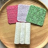 3Pcs Polymer Clay Texture Roller Work with Polymer Clay Cutters for DIY Earrings Jewelry Making Craft Supplies