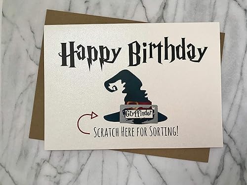 Amazon Com Harry Potter Birthday Card House Sorting Birthday Card