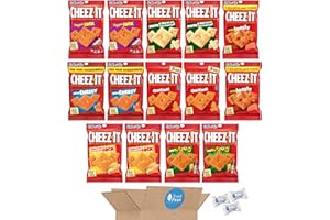 Cheez-It Variety Snack Peak Gift Box (14 – 3 oz bags) – Original, Hot and Spicy, Extra Toasty, Extra Cheezy, White Cheddar, Cheddar Jack and Pepper Jack