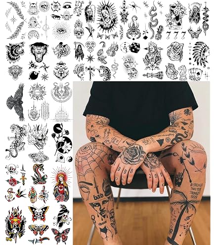 Gift Republic Trash Tattoos Für Ihn – 15 Temporäre Bad Taste Tattoos