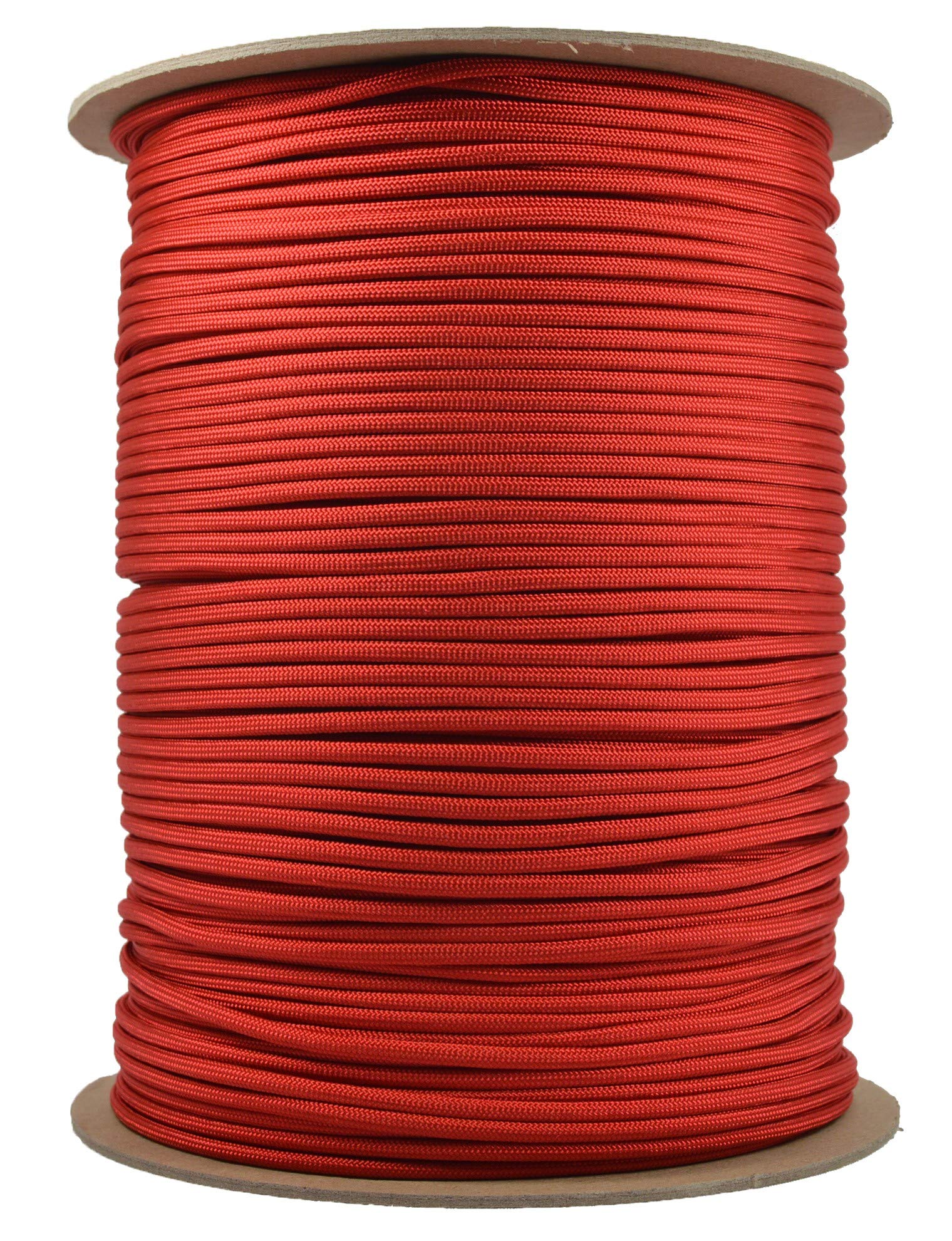 Red Mil-Spec Commercial Grade 550lb Type III Nylon Paracord - 1000 Foot Spool