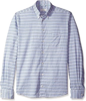 blue gingham flannel