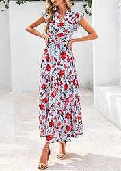 PRETTYGARDEN Women's 2025 Summer Floral Midi Dress
