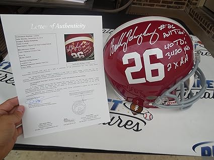 Bobby Humphrey Signed Alabama Crimson Tide Full Size Helmet W Roll Tide And Career Stats Jsa Loa Coa