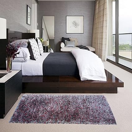 Glamkaart Dark Grey Soft Shaggy Runner 2x5 Feet