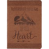 Wherever You Go, Go With All Your Heart Artisan Journal (Vegan Leather Notebook)
