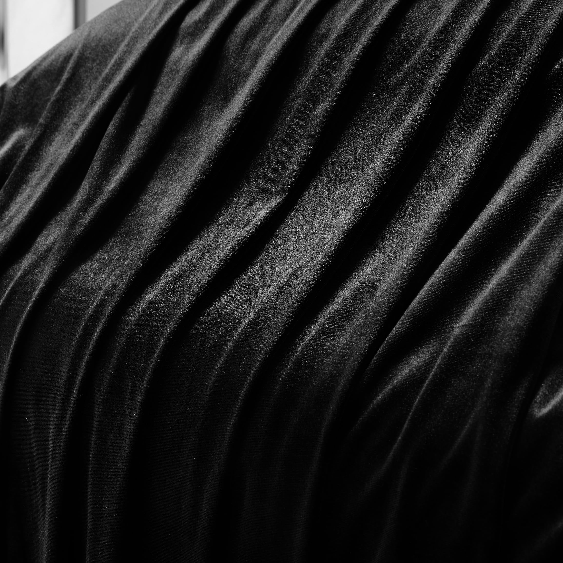 MaiMaiSuan Black Velvet Fabric by The Yard,1 Yard 60