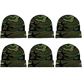 Gelante Unisex Knitted Winter Beanie Hat 6 Pcs. 2060A-Camo-6PC