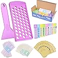Kare & Kind Lip Balm Crafting Kit - Easy Lip Balm Filling Tray and Spatula - 50 Empty Lip Balm Tubes with Caps (10x5 Colors) - 3/16 Oz (5.5 ml) - 50 Writeable and 50 Printed Stickers - M