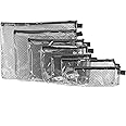 Travelon Set of 7 Packing Envelopes, Clear with Black Trim, Assorted Sizes