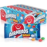 Airheads Candy Bites, Assorted Fruit Flavors, 2 Ounces (18-Pack) | Individually Wrapped Bulk Candy, Chewy Candy Bags