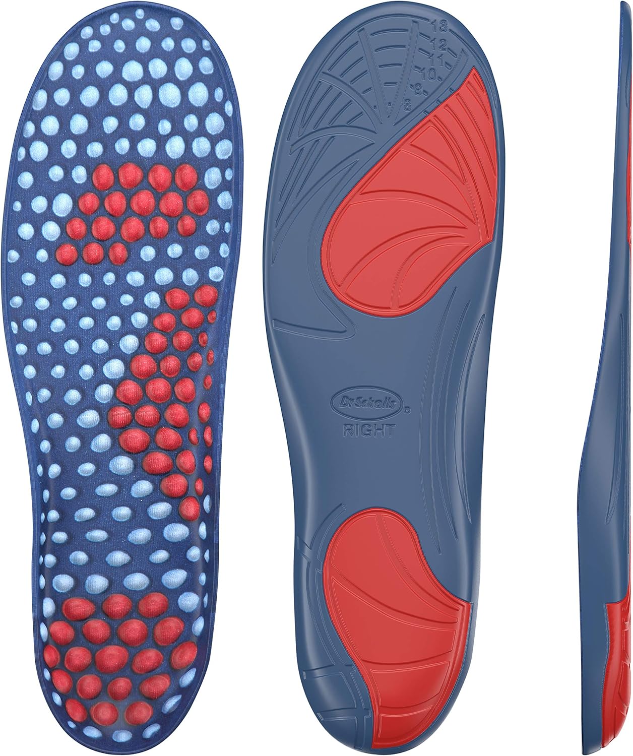 Dr. Scholl's SORE SOLES Pain Relief Orthotics // Relieve Sore Feet with Cushioning, Shock Absorption and Stimulating Nodules that Massage your Feet (for Men's 8-14, also available for Women's 6-10): Health & Personal Care