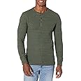 Amazon Essentials Henley Long Sleeve Shirts for Men, Regular-Fit Waffle