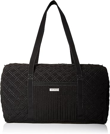 vera bradley black quilted duffle bag