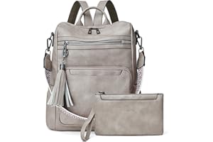 Mroede Leather Backpack Purse for Women Fashion Designer Ladies Shoulder Bags Travel Backpack…