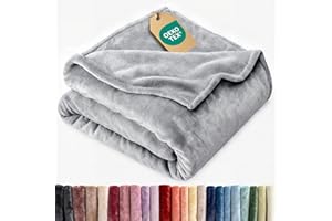 CGK UNLIMITED Ultra Soft Fleece Blanket Throw Size - Flannel Fleece Luxury Throw Blanket - Lightweight for Couch Bed Chair - Thick, Warm and Breathable - All Season Cozy Fuzzy, Anti-Static Microplush Bedding, Grey