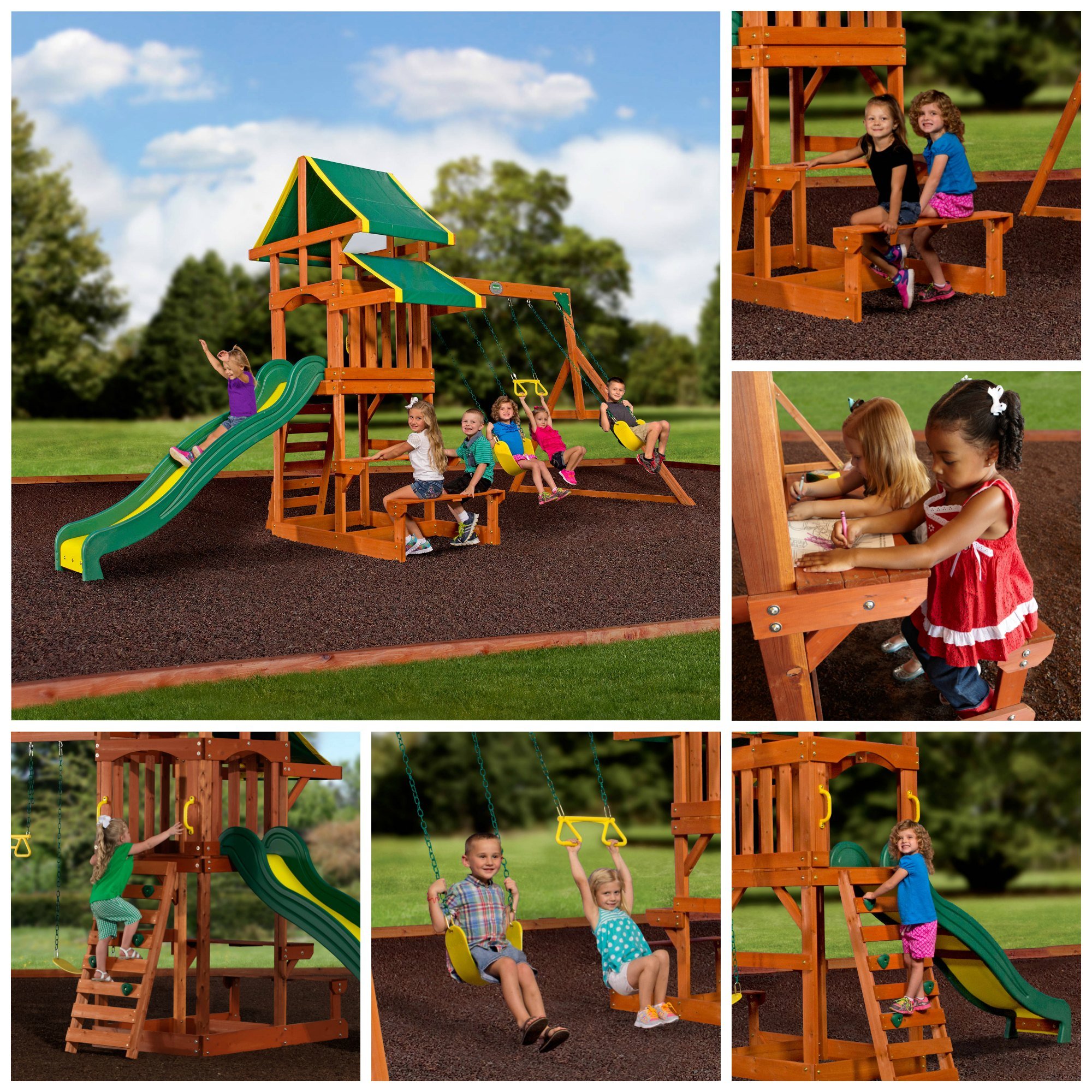 Skroutz Playground Children Play Swing Set Backyard Kids Climb