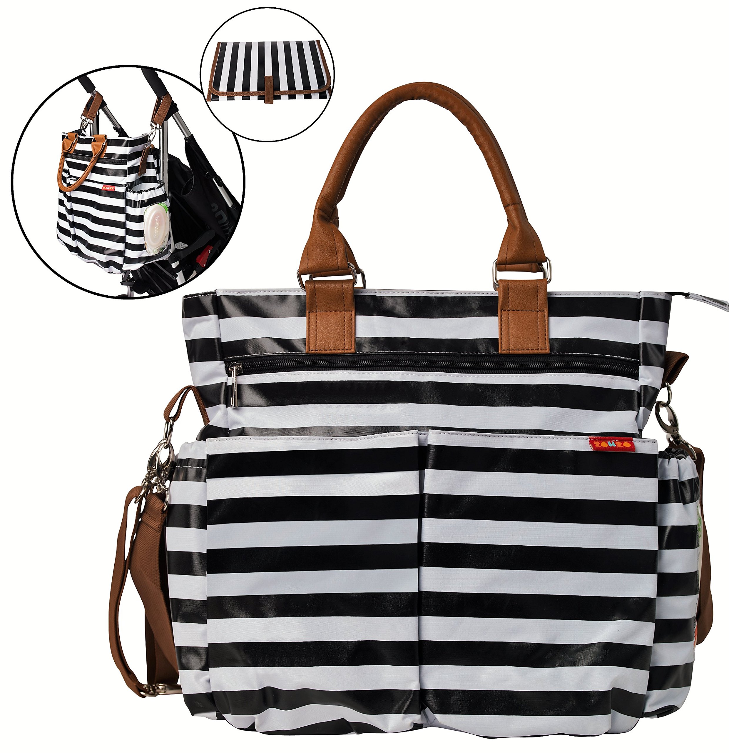 Diaper Bag For Baby By Zohzo Diaper Tote Bag With Changing Pad