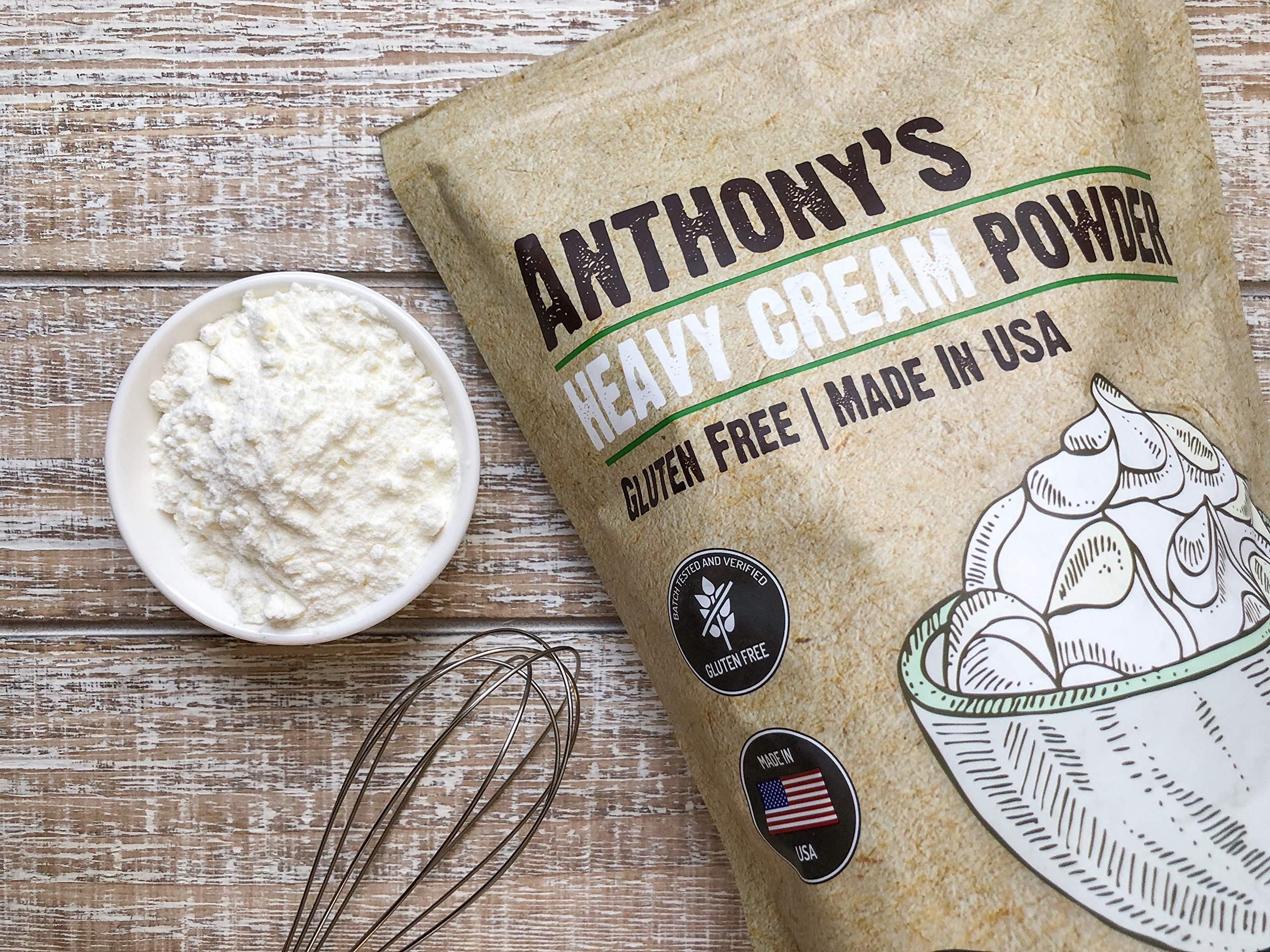 Anthony's Heavy Cream Powder, 1lb, Batch Tested Gluten Free, No Fillers